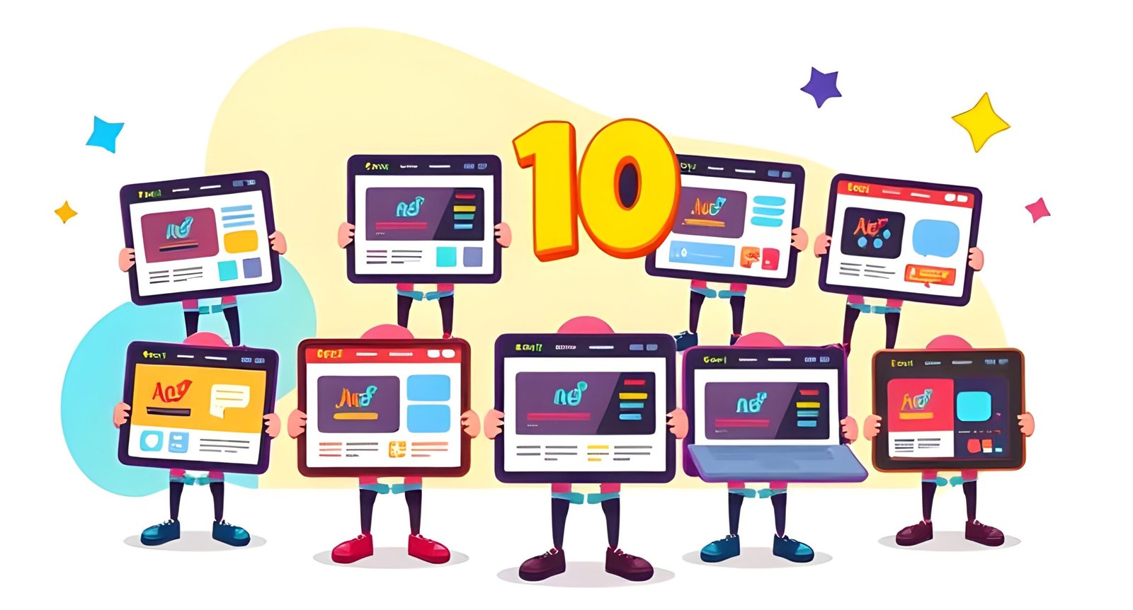 The image represents top 10 Elementor Templates for a Stunning Website