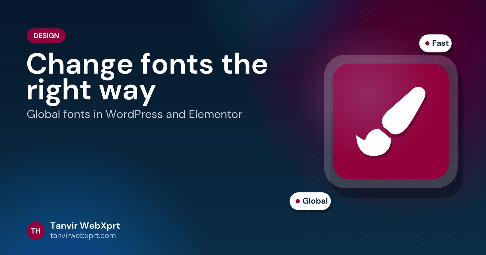 Card: change fonts in WordPress and Elementor