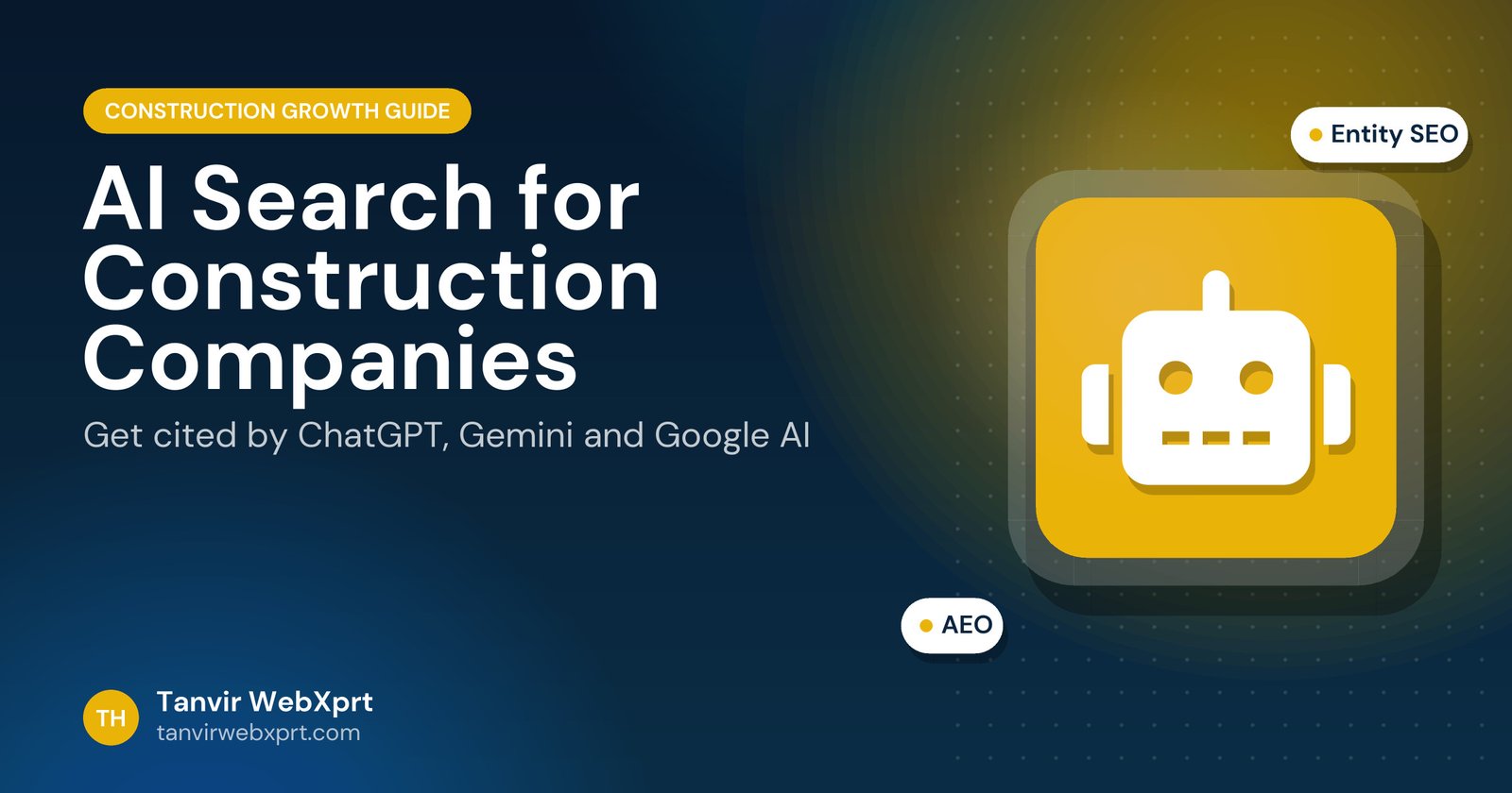 Guide cover: AI search optimization for construction companies