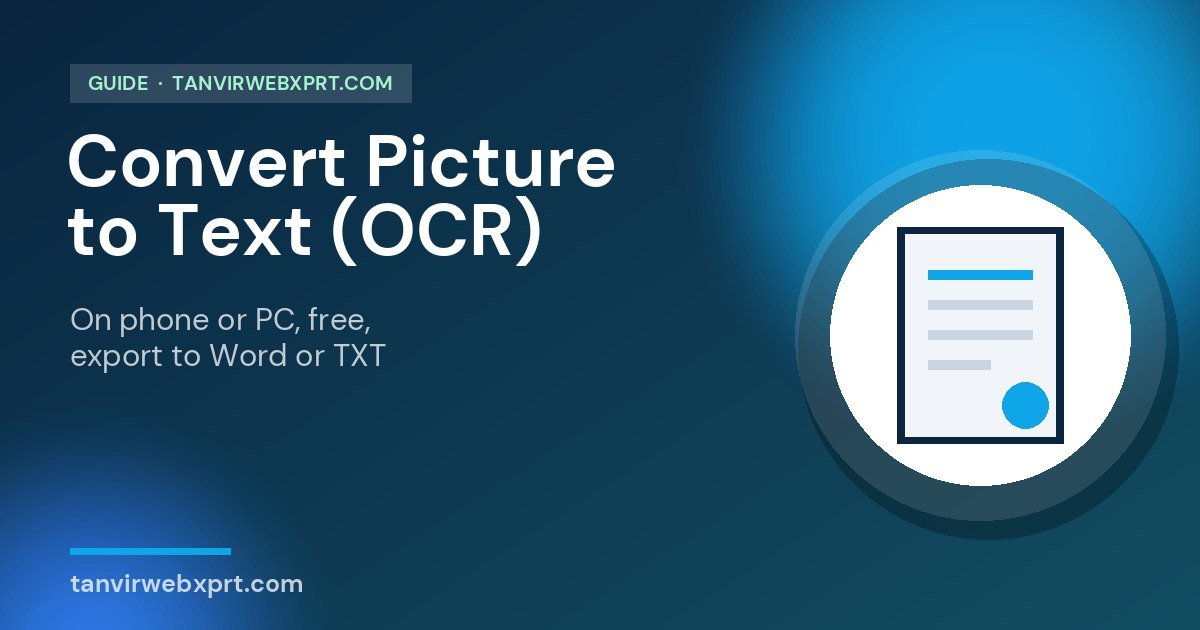 Guide to converting a picture to editable text with free OCR
