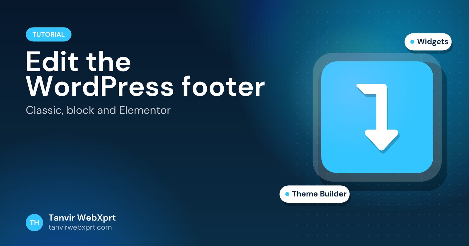 Card: how to edit the footer in WordPress