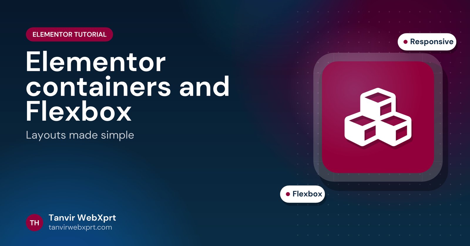 Card: Elementor containers and Flexbox tutorial