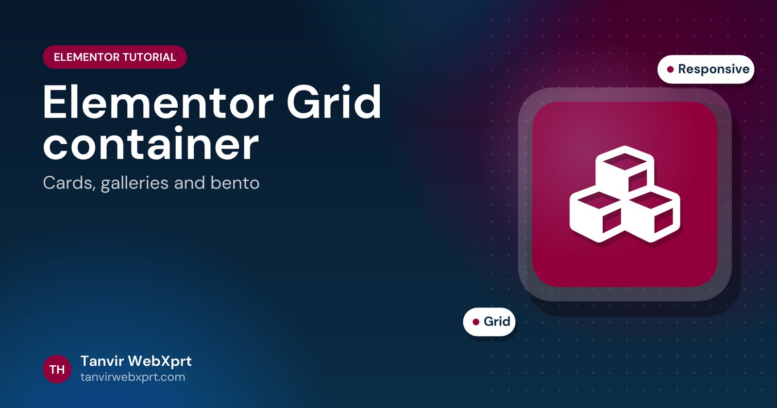 Card: Elementor Grid container tutorial