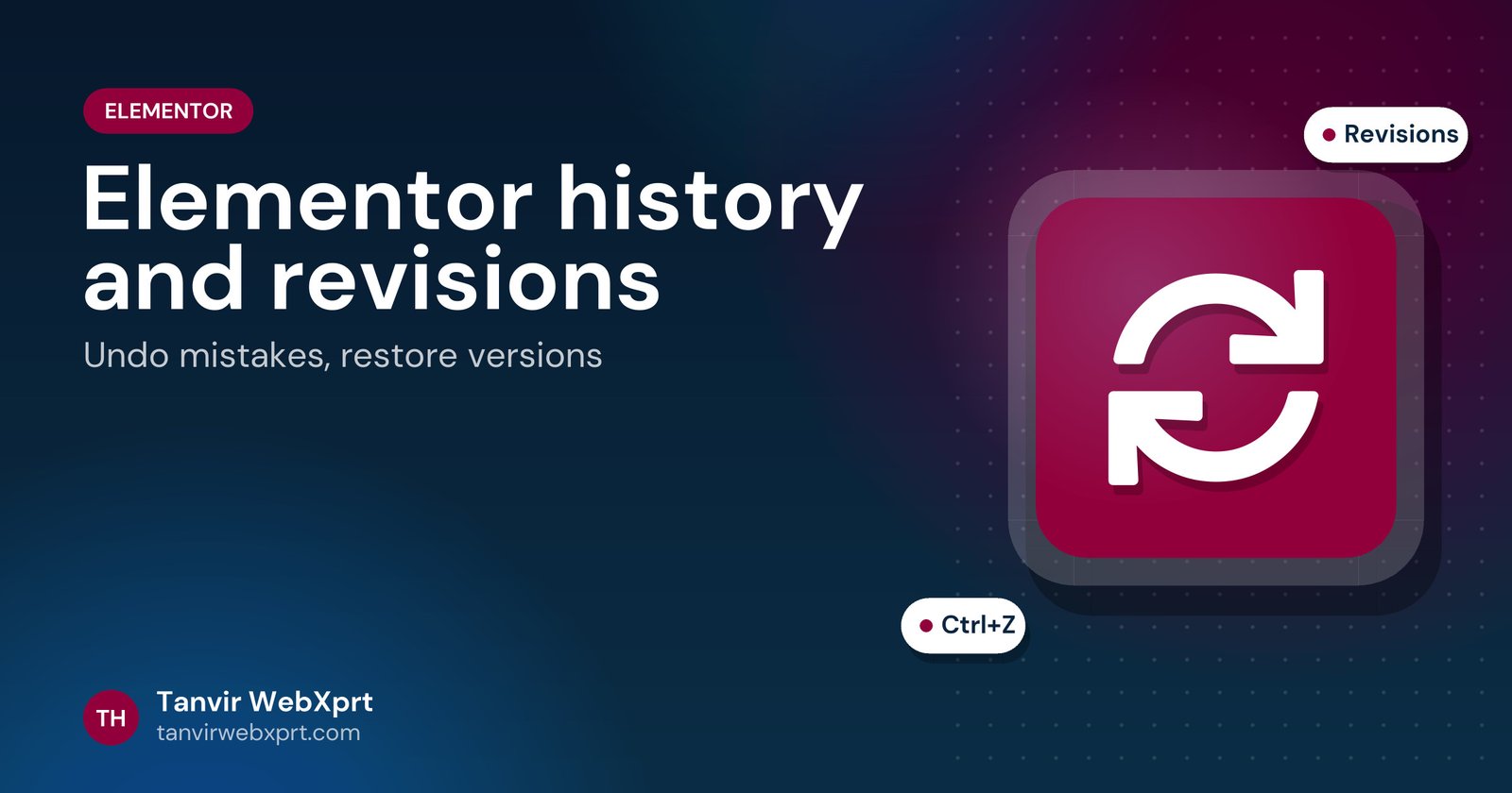 Card: Elementor history and revisions