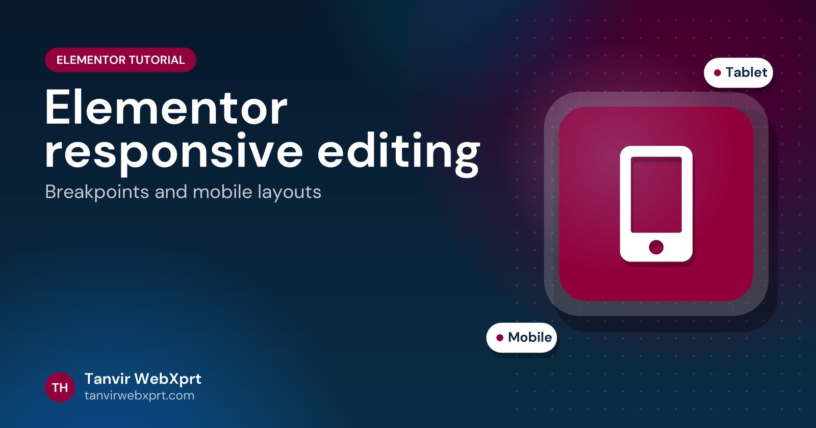 Card: Elementor responsive editing tutorial