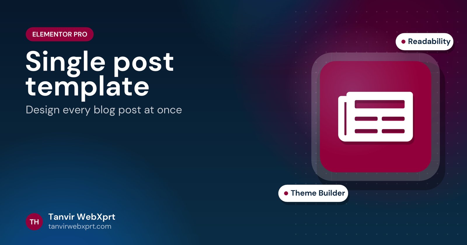 Card: Elementor single post template tutorial