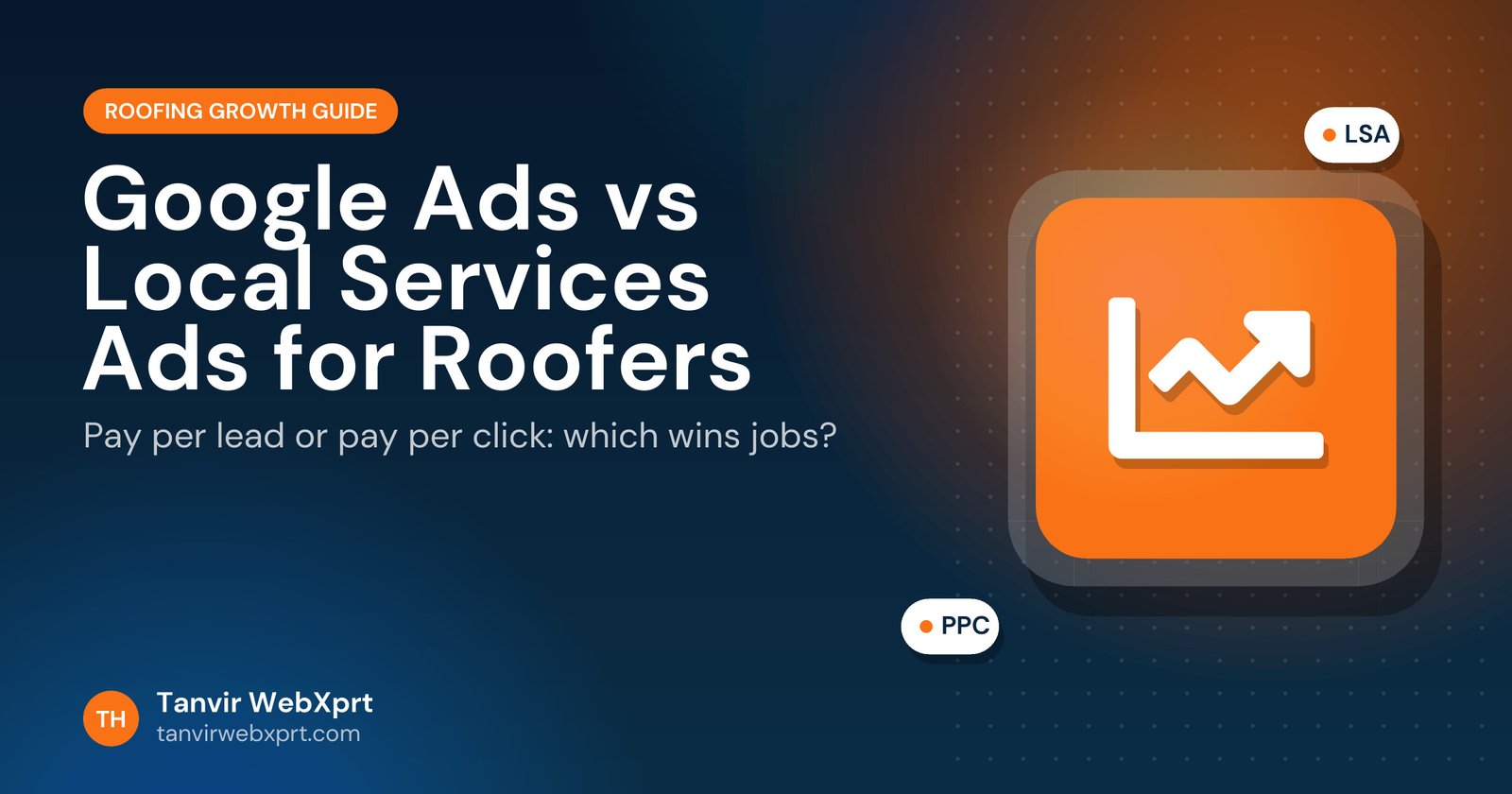 Guide cover comparing Google Ads and Local Services Ads for roofing companies