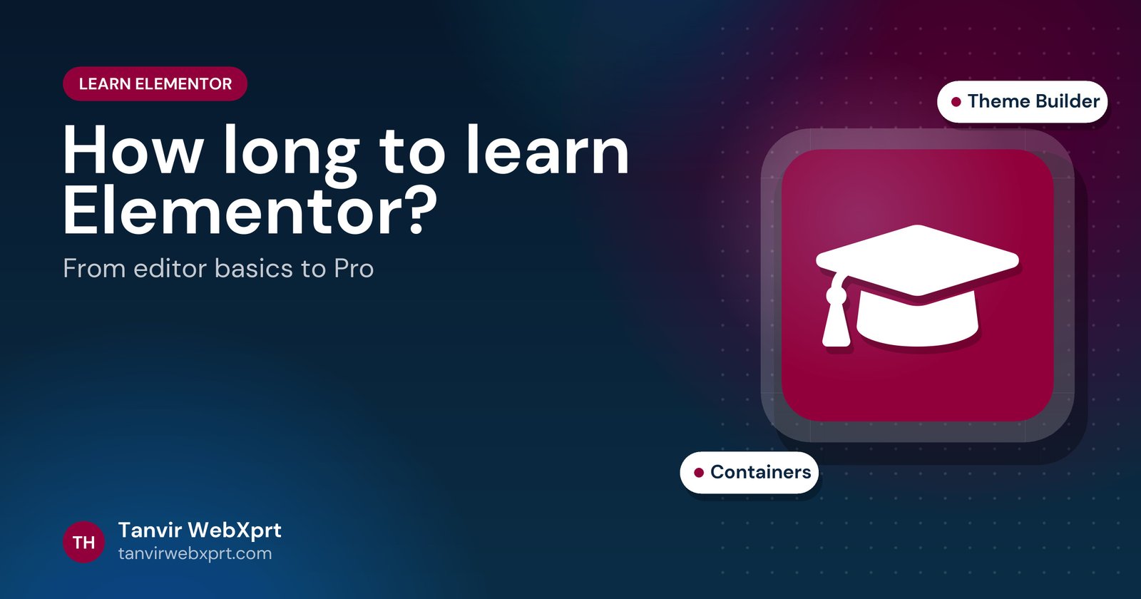 Card: how long it takes to learn Elementor