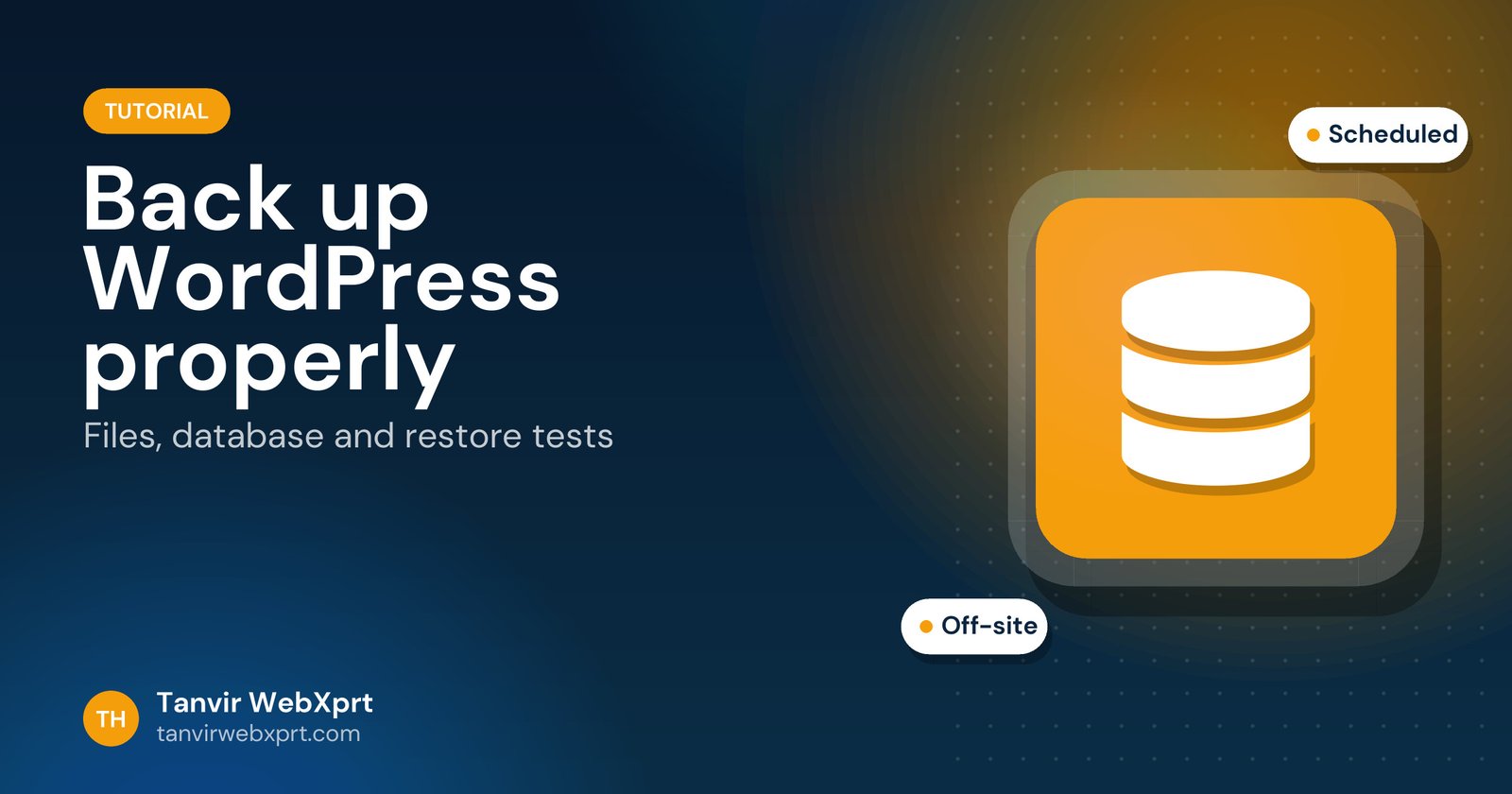 Card: how to back up a WordPress site