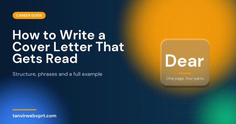 How to write a cover letter guide with a full example