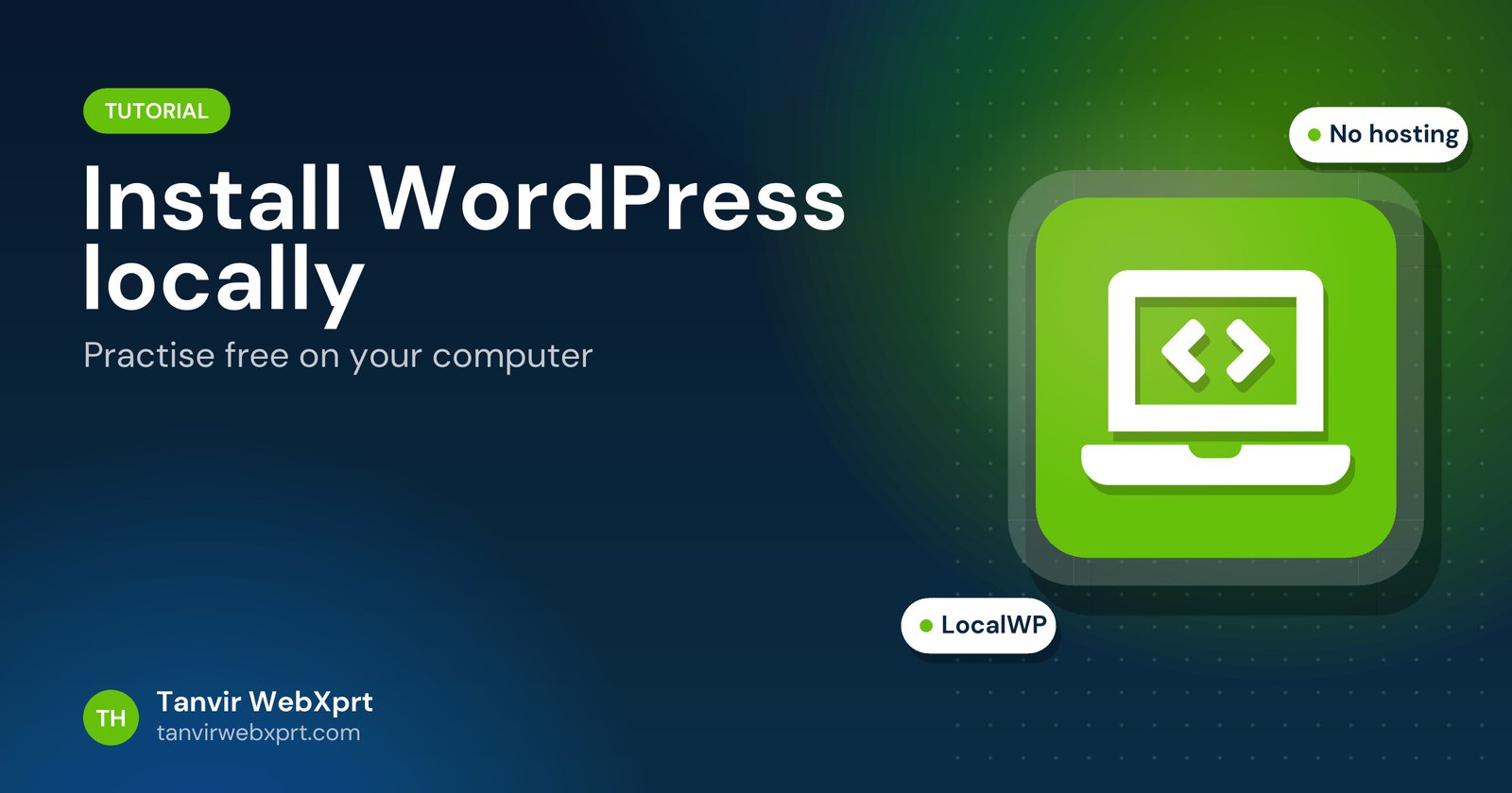 Card: install WordPress locally with LocalWP