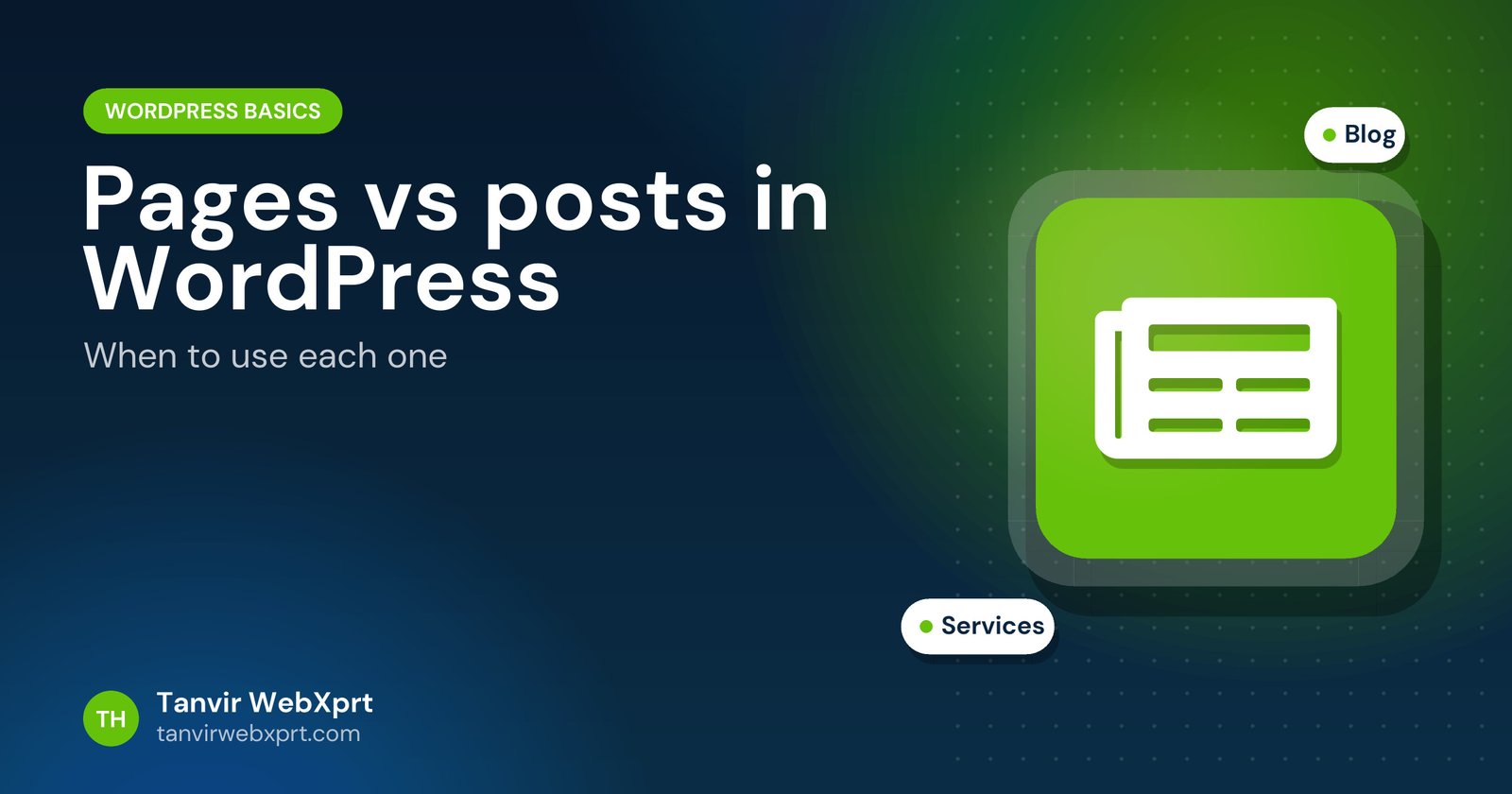 Card: pages vs posts in WordPress
