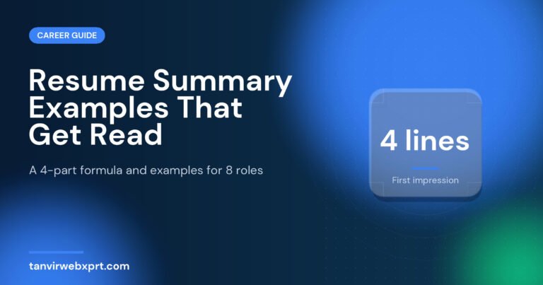 Resume summary examples and formula guide