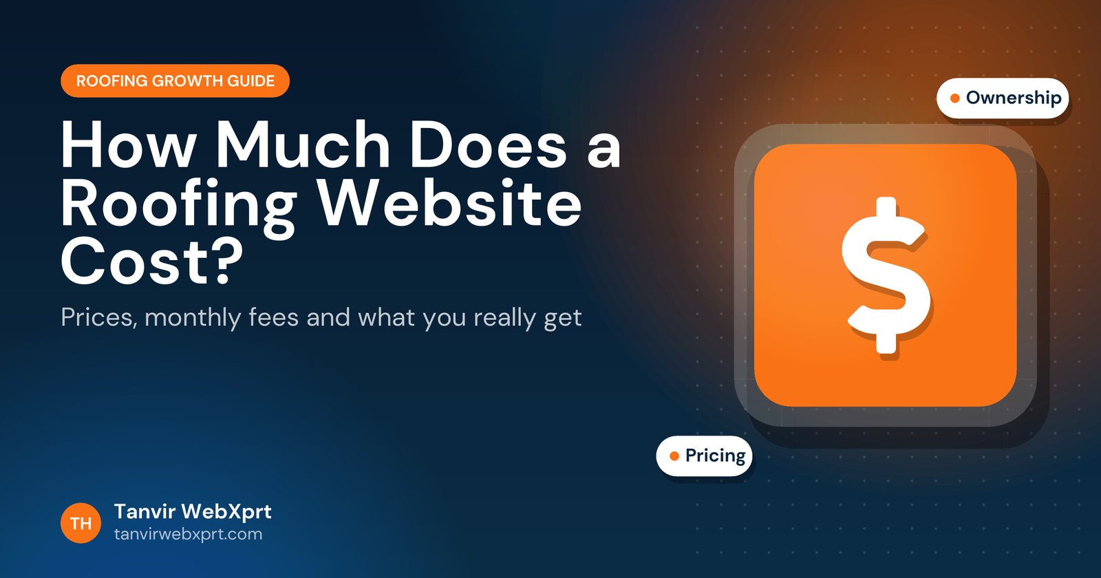 Guide cover: how much a roofing company website costs