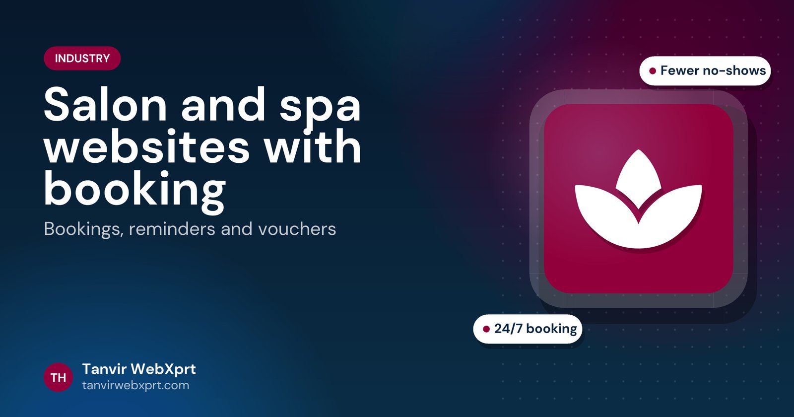 Card: salon and spa website design with online booking