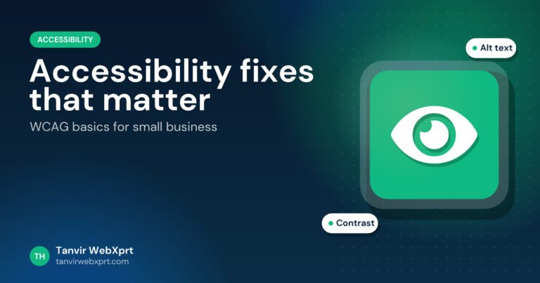 Card: 10 website accessibility fixes for small business