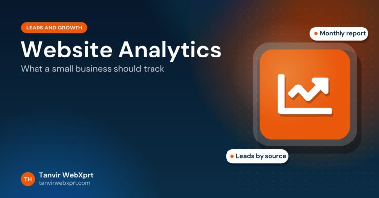 Card: website analytics, what a small business should track