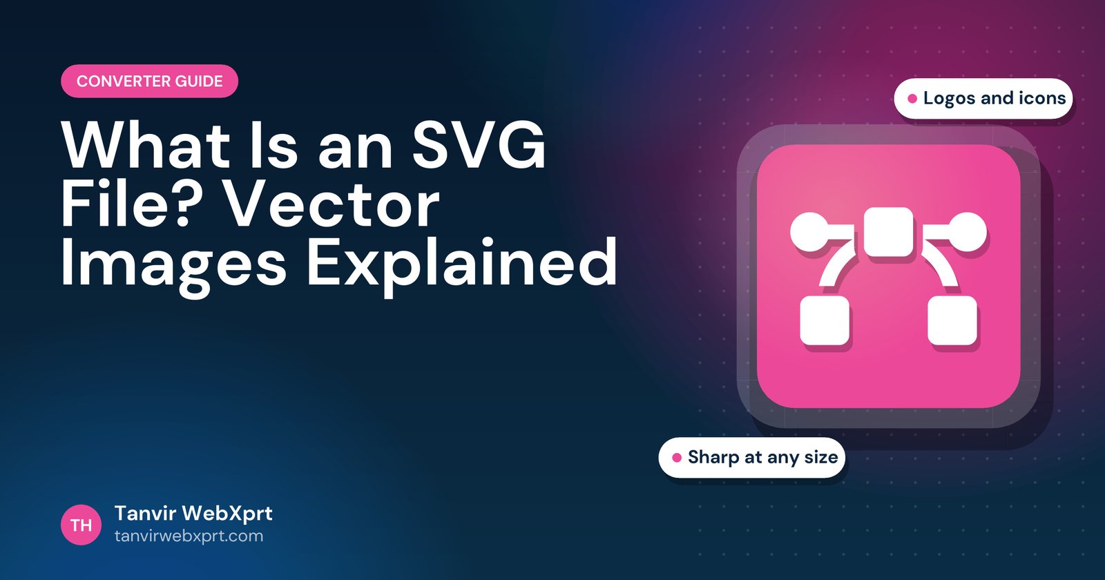 What is an SVG file guide cover with a vector curve icon