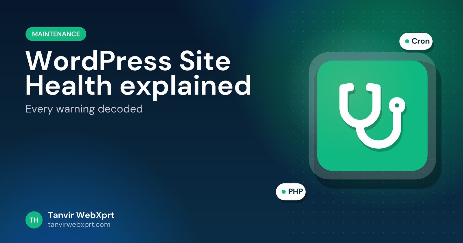 Card: WordPress Site Health explained